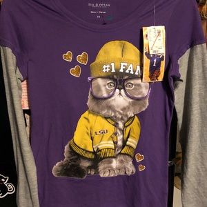 NWT LSU Girls Long Sleeve T-Shirt
